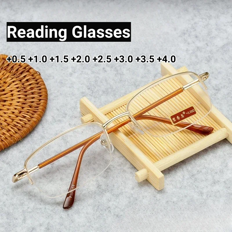 

Vintage Metal Frame Reading Glasses Men Women Unisex Prescription Presbyopia Eyeglasses Diopter +0.5 To +4.0 Hyperopia Eyewear
