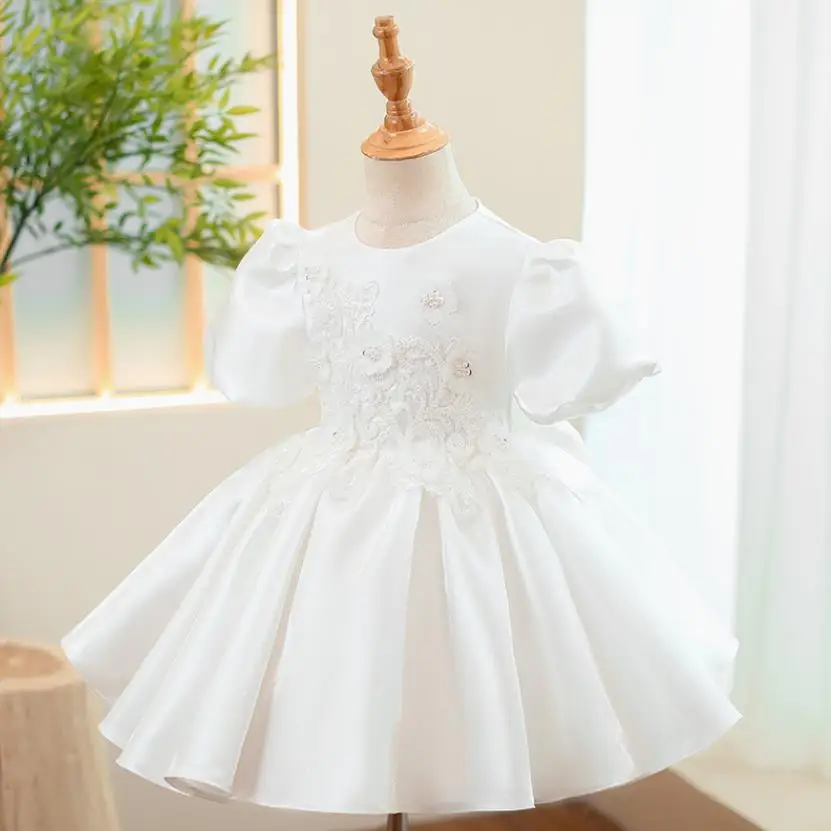 

Summer New Sequines Design 1st Birthday Party Ball Gown Elegant Princess Dresses For Girls Christening A1529