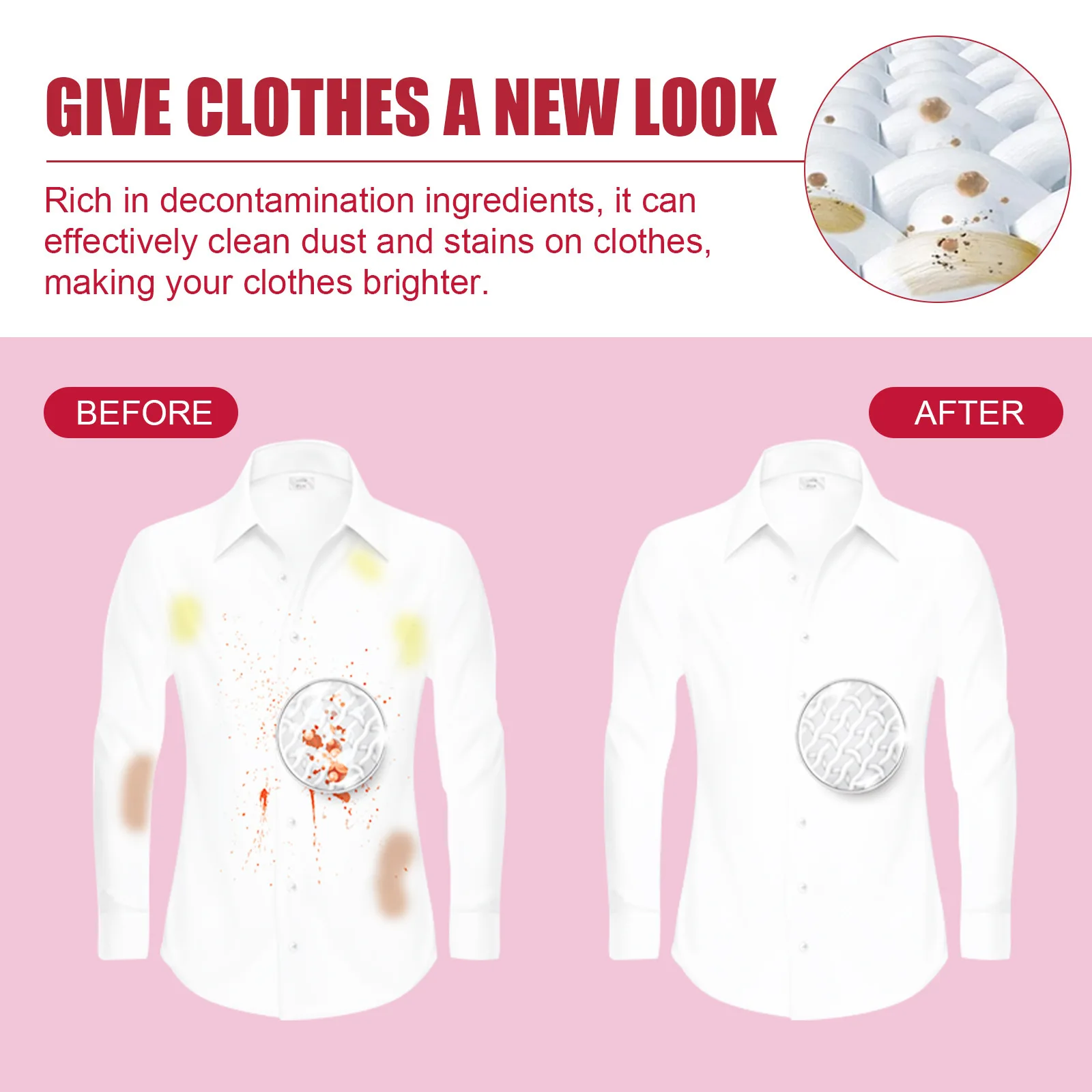 Clothes Stain Removal Wet Wipes No Washing Cleaning Dirt and Oil Removal Wipes Small White Shoes Jacket Dirt Wet