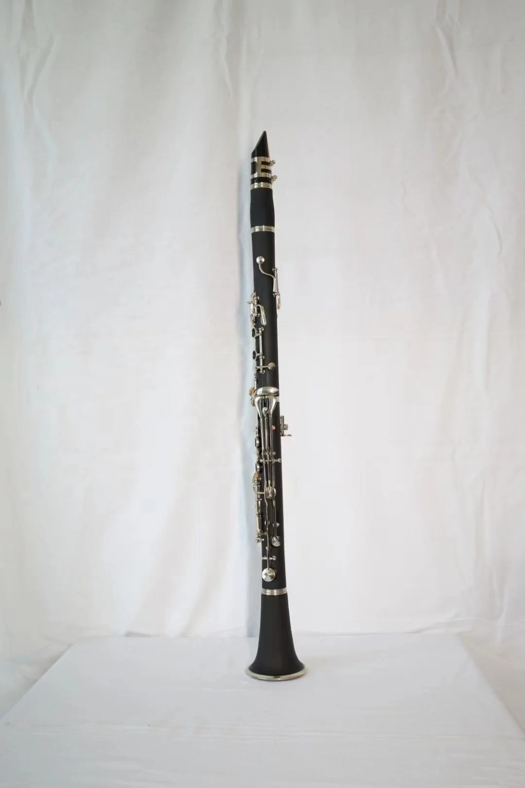 High Quality A Clarinet German Style Bekelite / Hard Rubber Body A Flat Clarinet With 18 Silver Plated Key (JCL-186)