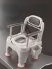 AntiSlip Adjustable Toilet Chair  SeniorFriendly Movable Settee, Enhanced Comfort with Armrest Support, Bathroom Safety 5