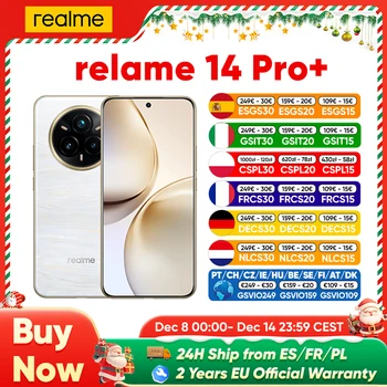realme 14 Pro Plus 5g Smartphone Versione globale Android Nfc Originale Snapdragon 7S Gen 3 6.83 '' 120Hz Display Oled 50Mp Fotocamera