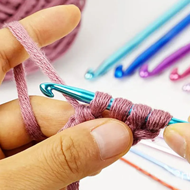 Stainless Steel Crochet Set Hooks Needles Alumina Knitting Hooks 2-10mm Yarn Needle Multiple Sizes Metal Sewing Accessories Tool crochet kit,crochet hooks,knitting supplies,crochet needles,knitting craft supplies