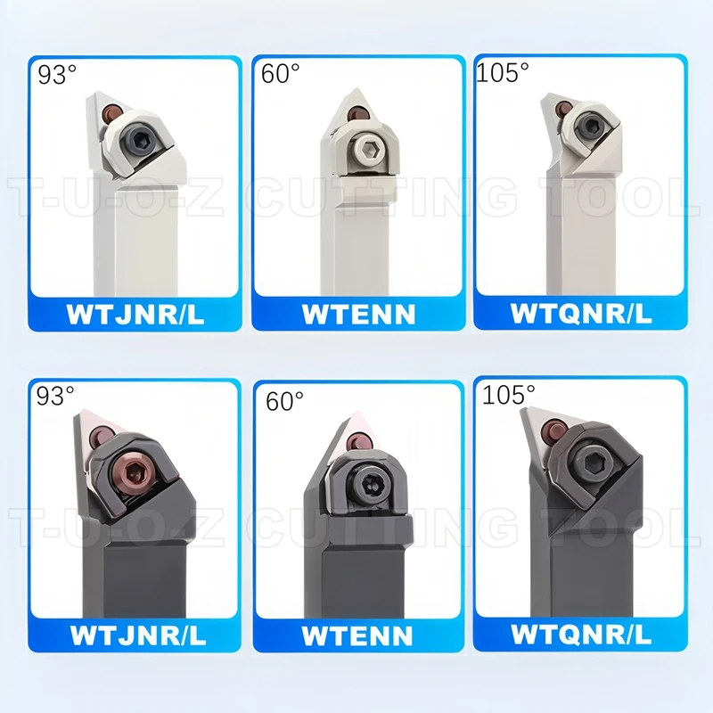 외부 선삭 공구 홀더 WTJNR WTJNL WTENN WTQNR WTQNL 1616H16 2020K16 2525M16 3232P16 CNC 선반 커터 바 TNMG1604 인서트
