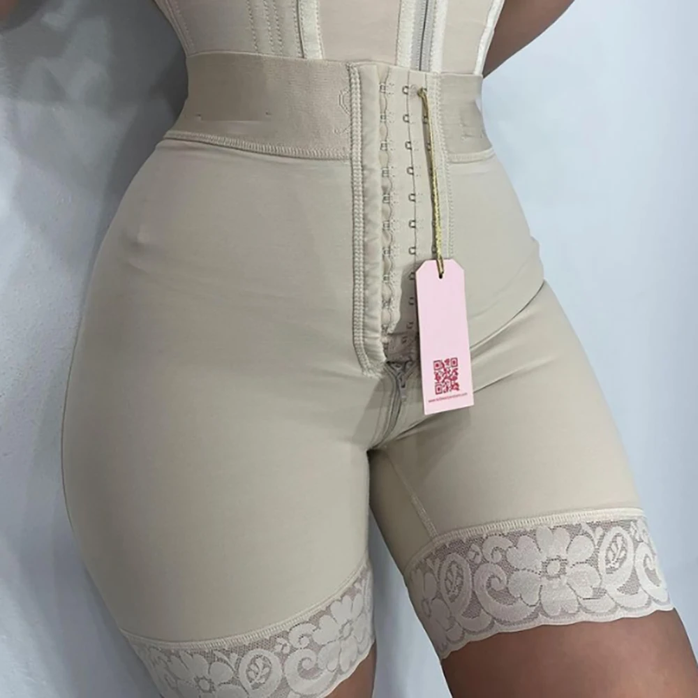 Fajas Colombianas Lace Butt Lifter Body Shaper Skims Peningkatan Tinggi  Celana Dalam Shapewear Recuperação Pós-parto Pembentuk Tub