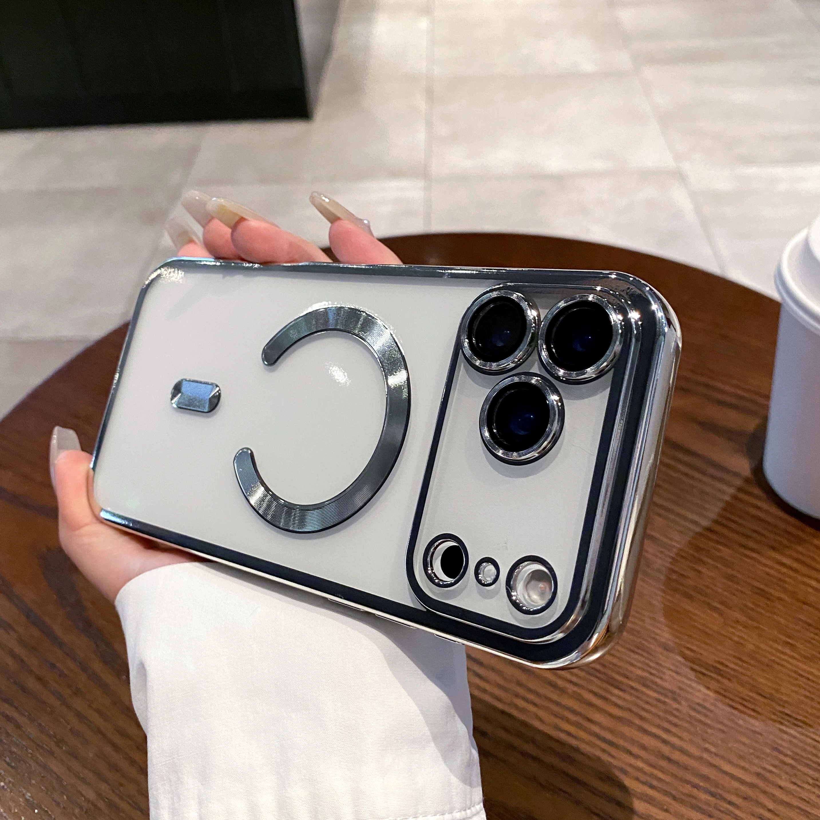 Clear Magnetic Phone Case with Lens Protection - Soft Cover