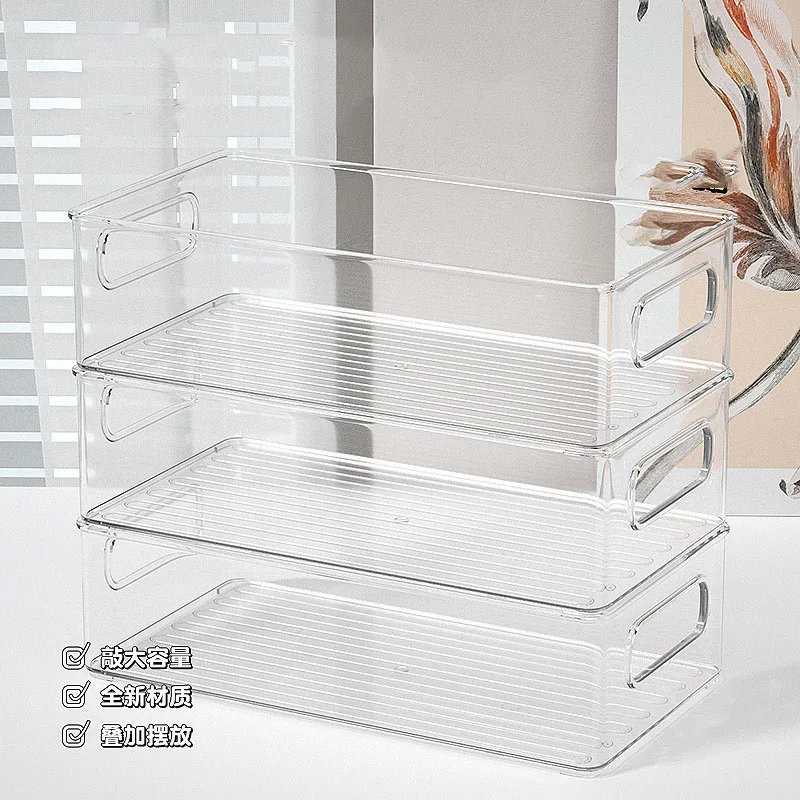 

Transparent acrylic storage box Student stationery desk storage basket Cosmetics drawer organizer household products
