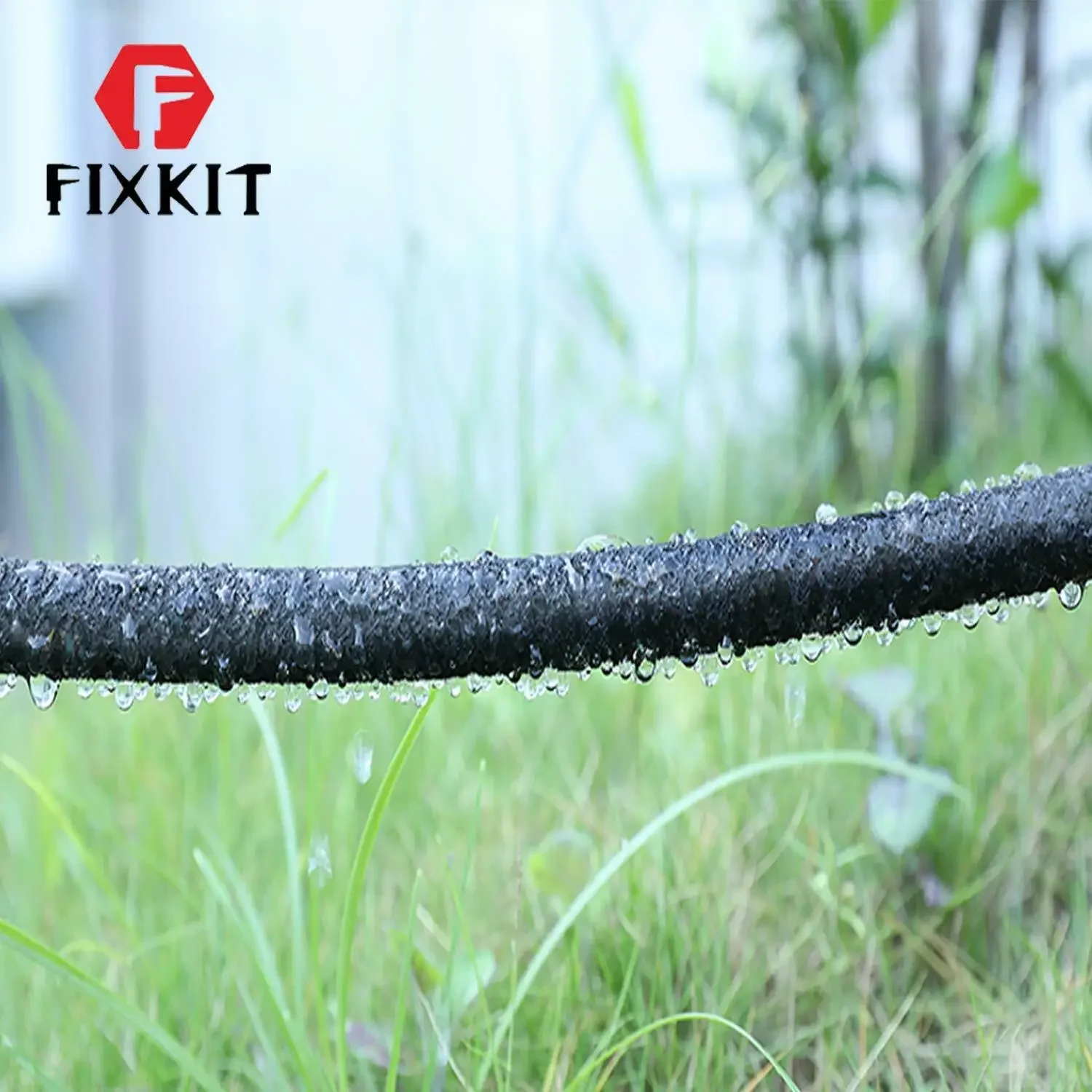 FIXKIT 50m Garden Irrigation Microporous Uniform Water Perforated Water Pipe Rubber PE Hose Buried Underground Irregular Seepage - Image 2