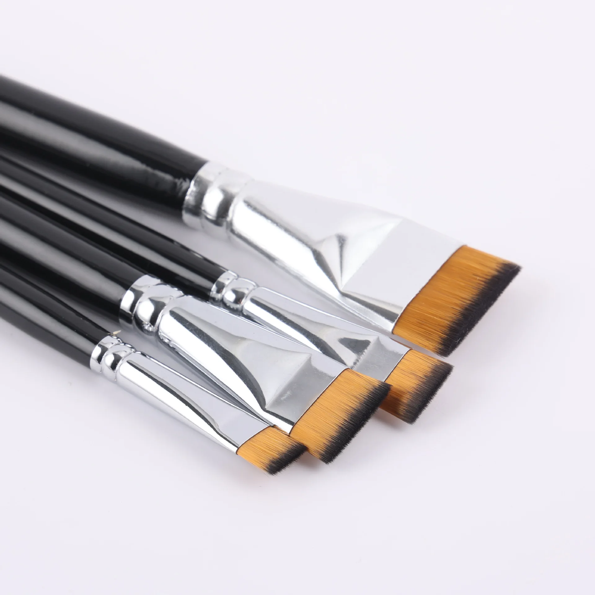 Yutiars 4Pcs 아티스트 페인트 브러쉬 세트 아크릴 오일 수채화 그림 래커웨어용 전문 안티 쉐딩 팁 페인트 브러쉬