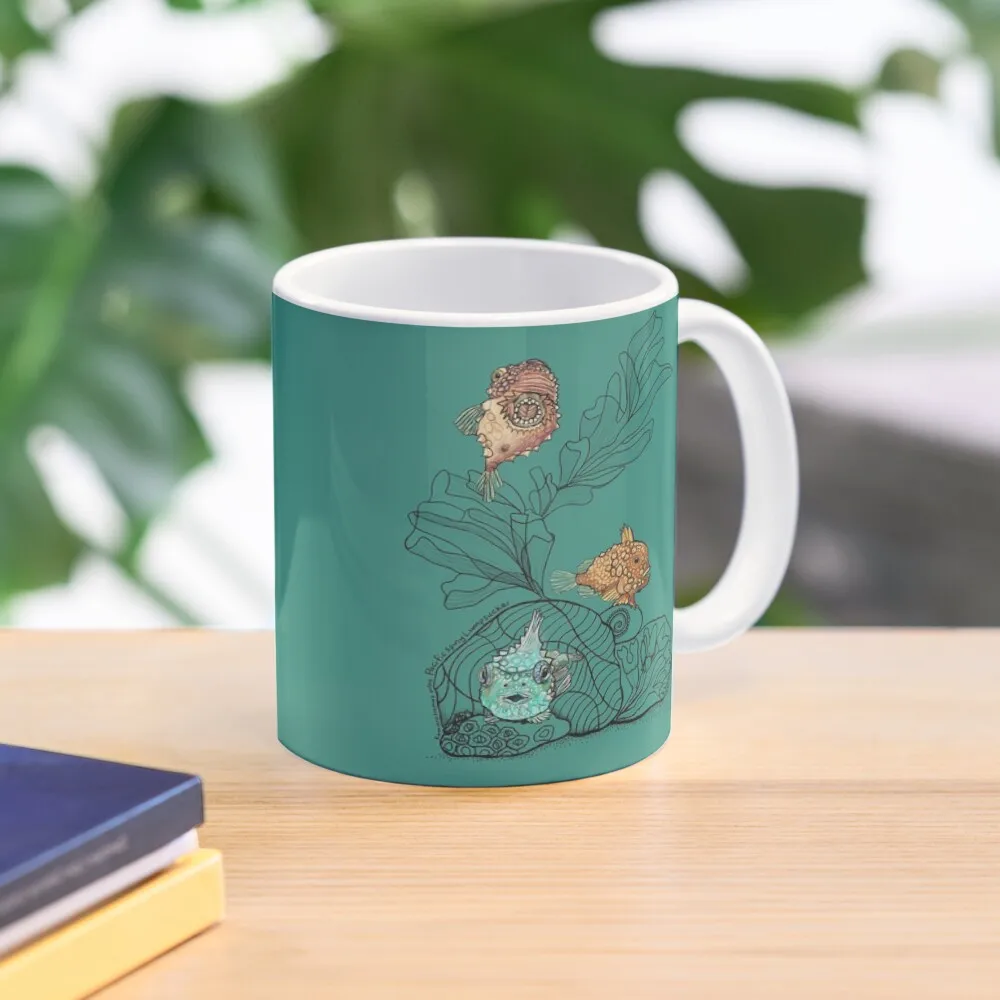 

Three Pacific Spiny Lumpsuckers Doodle Coffee Mug Thermal For Custom Cups Funny Cups Mug