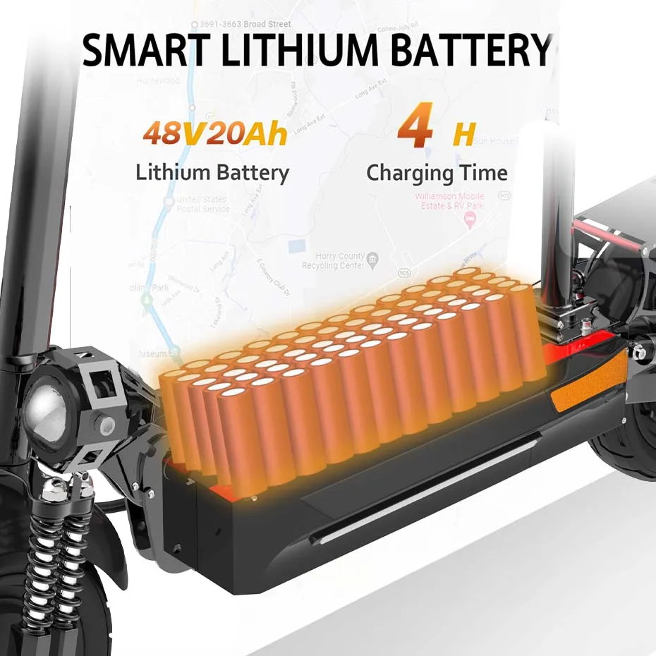 2600W Powerful Electric Scooter 65km/h 48V 20AH Strong Battery with Seat Electric Skate Scooters for Adults Long Range