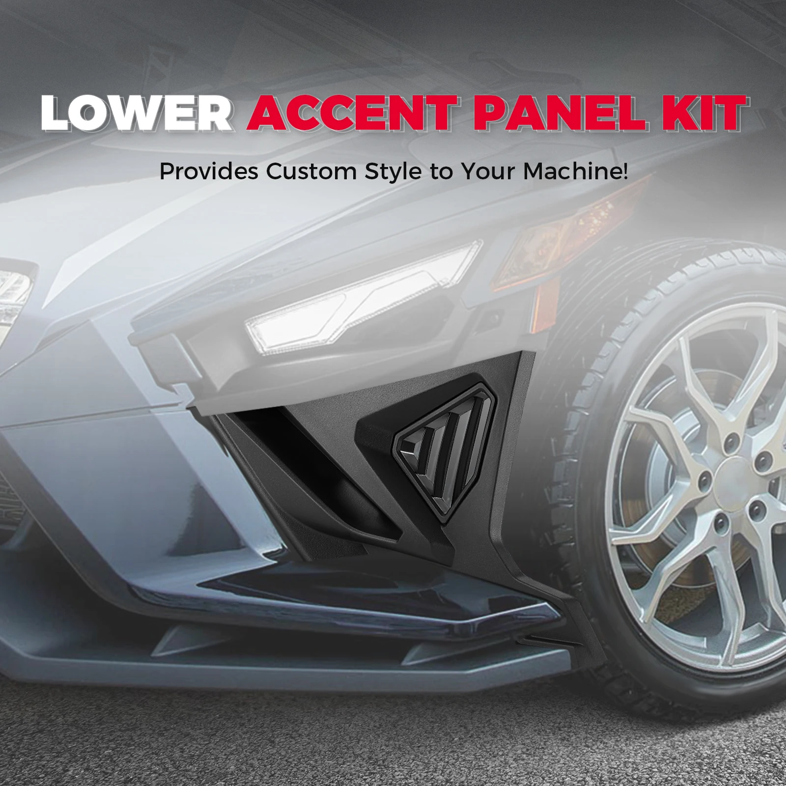 Plastic Front Lower Accent Pannel Kit 2884605 Compatible with Polaris Slingshot SLR SL S R GT Signature LE 2020-2023