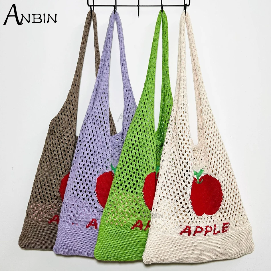 

Women's Shoulder Bag Hollow Crochet Large Capacity Designer Knitted Vest Beach Totes Female Casual Fashion Handbag Eco Shopper