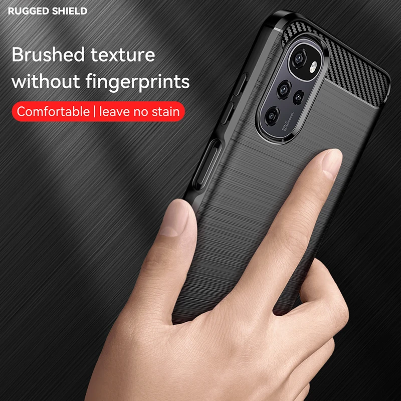 Durable Carbon Fiber Silicone Bumper Case - Anti-Knock Protection