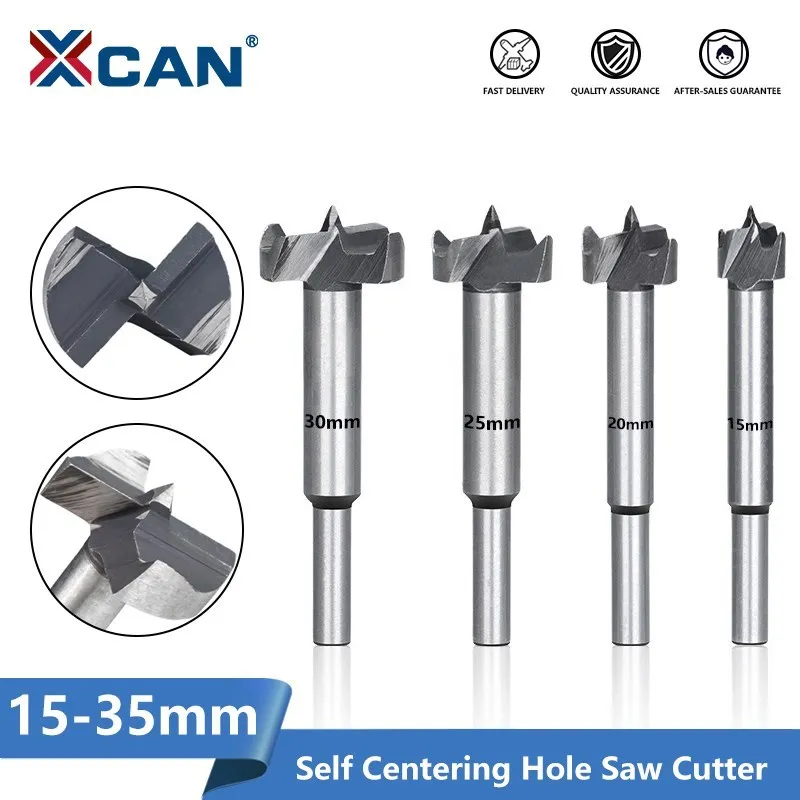 XCAN Bohrer 15/20/25/30/35mm Selbst Zentrierung Loch Sah Cutter Holz Loch bohren Werkzeuge Forstner Bohrer Set Holzbearbeitung Werkzeuge