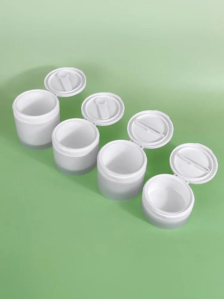 50/120g Flip Cover mit Löffel oder Pinzette, nachfüllbare Flaschen, leerer Topf, Reise-Gesichtscreme, Lotion, kosmetisches Baumwoll-Make-up-Glas – Detail 9
