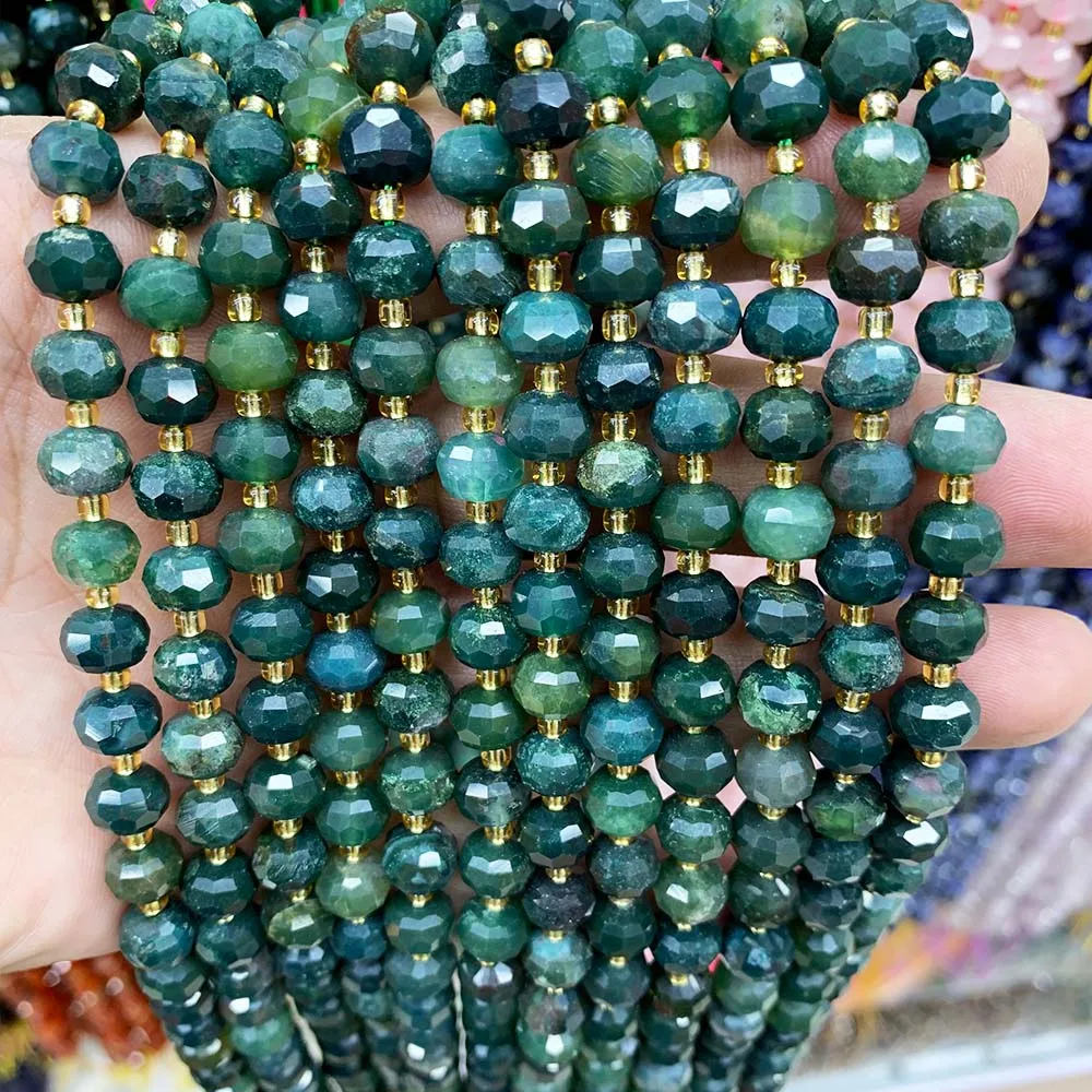 Natürliche Amazonit-Abacus-Perlen, 6 x 8 mm, poliertes Tigerauge, Abstandshalter, Perlen für DIY-Herstellung von Schmuck, Zubehör, Armband, Halskette – Detail 37