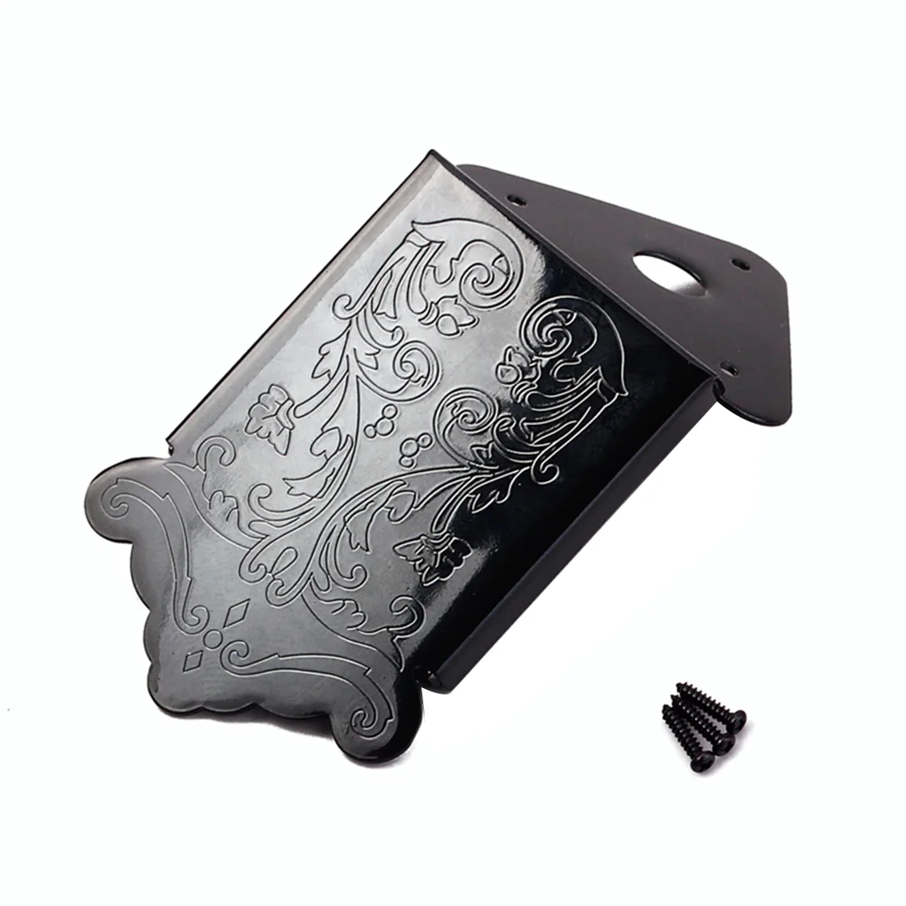 

Guitar 8-String Mandolin Tailpiece Part Replacement Maker Component with Screws Cover