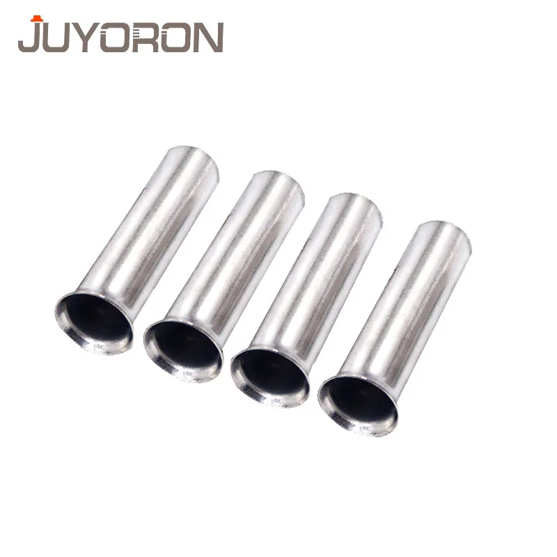 100PCS EN Series Non-Insulated Wire Connector Ferrules Electrical Cable Terminal Brass Bare Tinned Crimp Terminal 22-10 AWG wire connectors