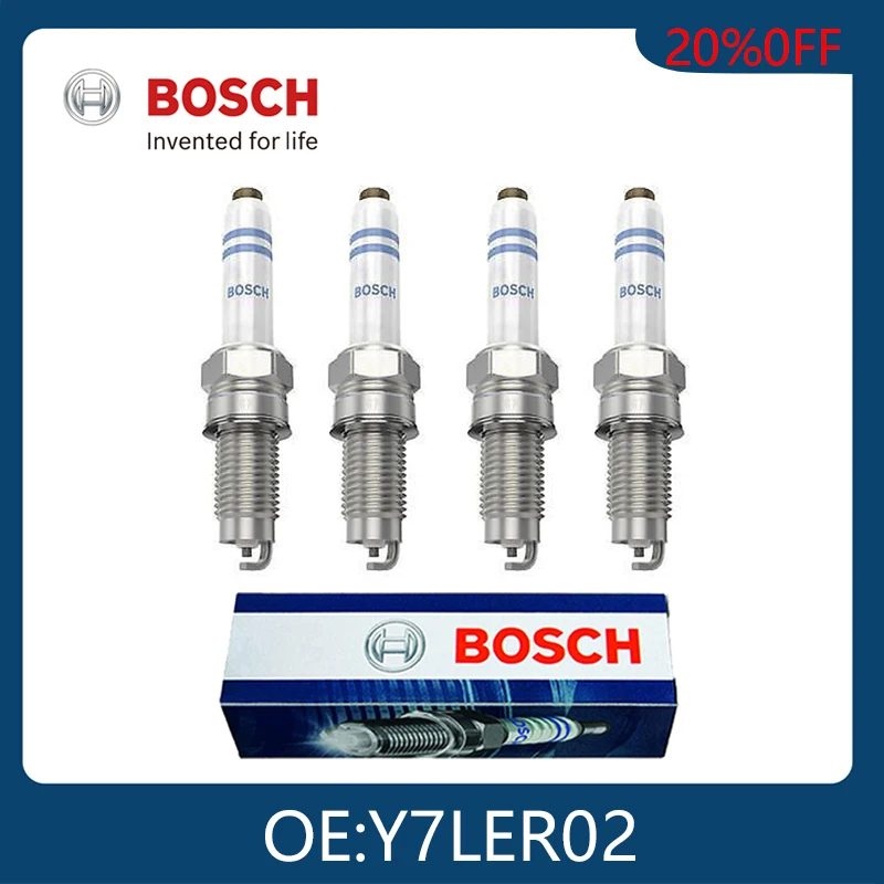 

BOSCH Genuine 4pcs 0241135520 04C905616 Car Spark Plugs For VW SKODA SEAT Caddy IV Golf Mk7 Sportsvan Jetta 04C905606 Y7LER02