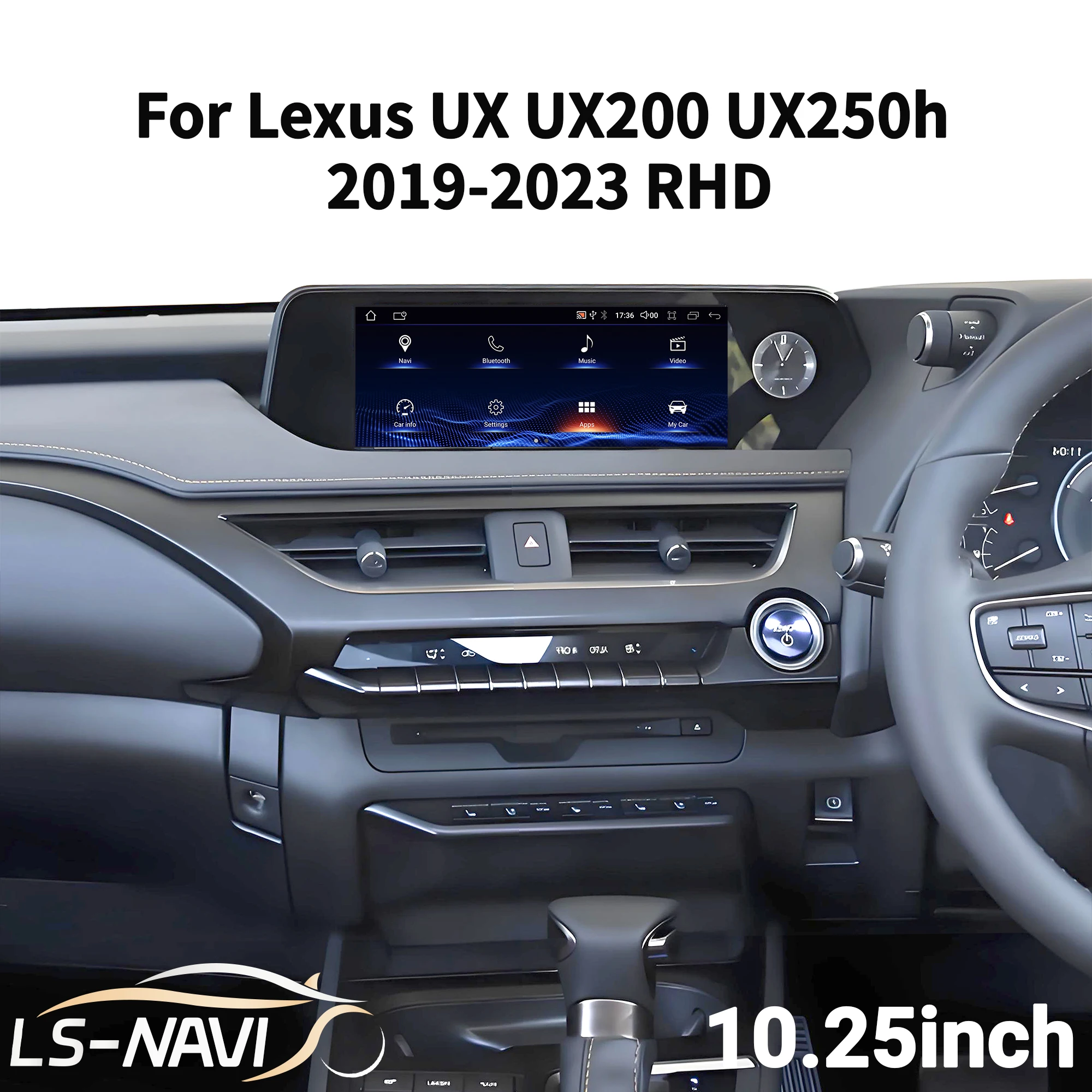 10,25 "con volante a la derecha para Lexus UX UX200 UX250h 2019-2023 Radio de coche inalámbrico CarPlay Multimedia pantalla Snapdragon 680 1