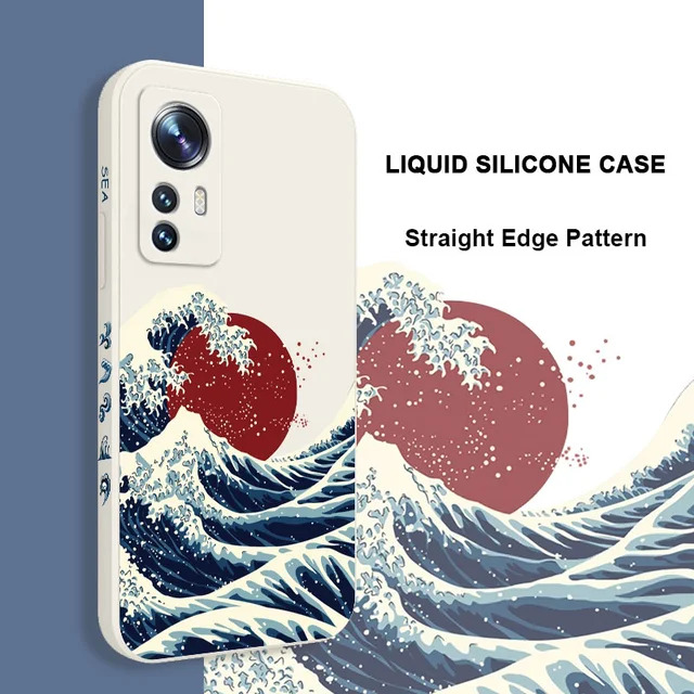 Stunning and protective Red Sun Sea Waves Phone Case for Xiaomi devices