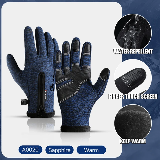 Kyncilor Hiking Gloves Full Finger Windproof Antistick Waterproof