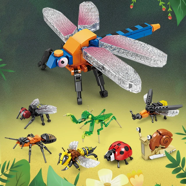 Compatible With LEGO Insect Building Blocks, Small Particles, Dragonfly,  Seven Star Ladybug, Mantis Puzzle Assembly Model Toys - AliExpress