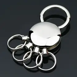 Detachable Zinc Alloy Waist Hanging Keychain Round Zip-Mother Buckle Five-ring Metal Ring Outdoor Carabiner Buckle Men Bag Gift