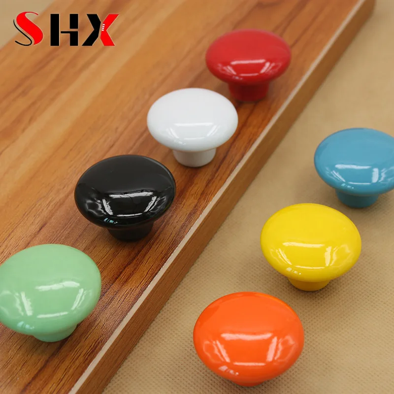 Candy Color Round Furniture Knobs Ceramic Drawer Knobs Cabinet Pulls Kitchen Handle Furniture Handle for Kids Room Hardware furniture handles,kitchen door handles,ball lever knob