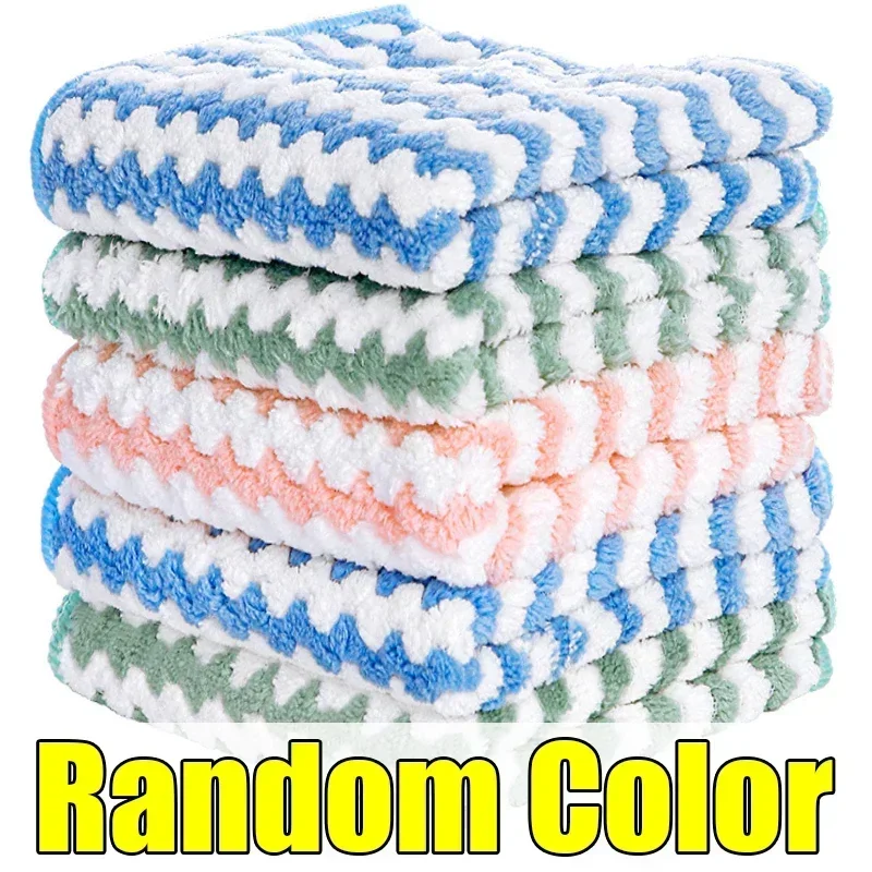 thumbnail image 1 of 50/1 piezas de paños de cocina de vellón coral súper absorbentes, trapos para lavar platos, estropajos, paños para limpiar ventanas, toallas, 1 of 5