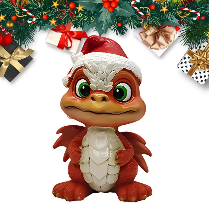 

Christmas Dinosaur Miniature Outdoor Decoration Garden Miniature Fairy Garden Accessories Cute Resin Ornament Fairy Garden