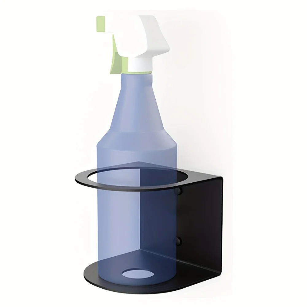 Spray Bottle Holder Metal Spray Can Holder Wall Mount Paint Bottle Organizer Single/Double/Three Holes Rack for Garage and Home tool storage rack