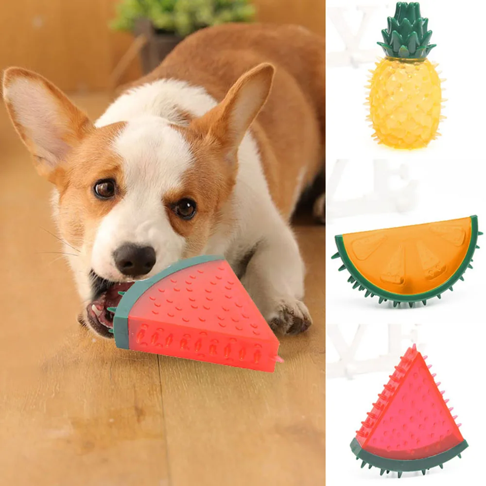 

Pet Cooling Chew Toy Dog Cooling Toy Teething Summer Frozen Fruit Shape Toy Tooth Grinding Toys Water Injection Toy Chew Bite