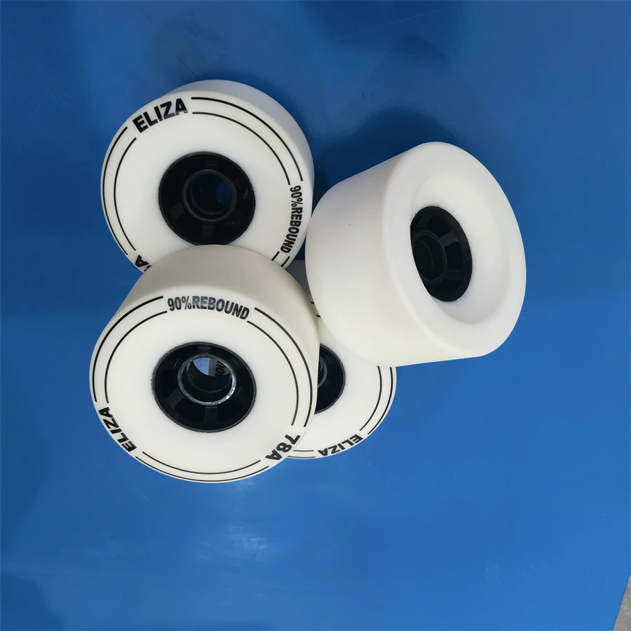 ELIZA Longboard Skateboard Räder 100*56mm SHR78A, 90% Rebound Elektrisches Longboard-Rad mit Stoned-Oberfläche in Weiß, Schwarz, Gelb zur Auswahl – Detail 7