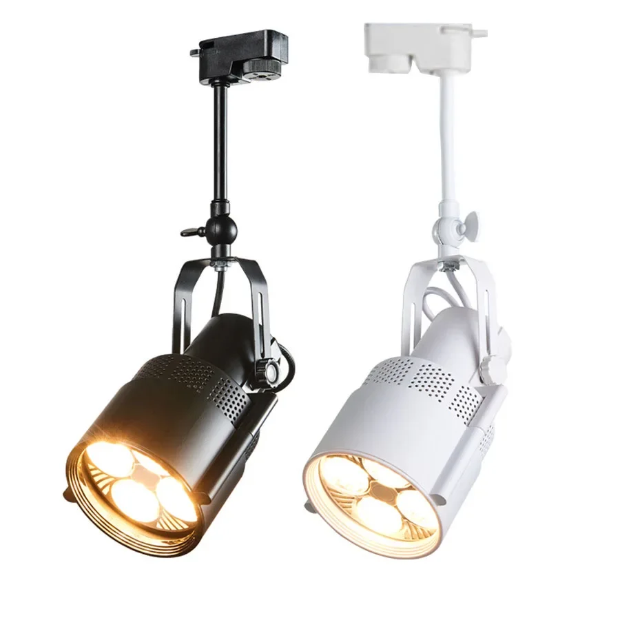 빈티지 E27 트랙 라이트 로프트 산업용 LED 스포트라이트 레일 라이트, 블랙 트랙 램프, 헛간 문짝 의류 창 상점 장식, 1PC