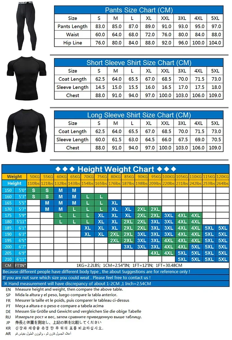Men Clothing Sportswear Gym Fitness Compression Suits Running Set Sport Outdoor Jogging Quick Dry Tight  Ropa Deportiva 6