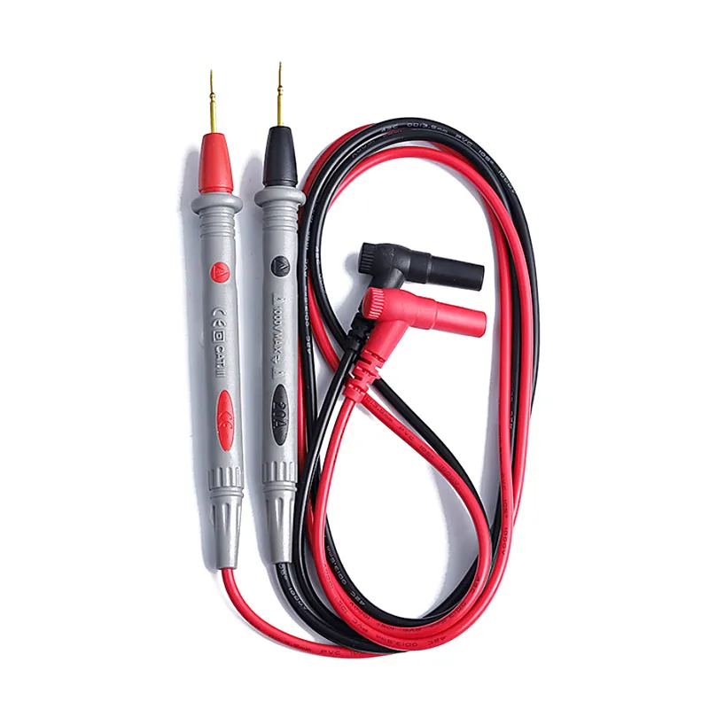Digital Multimeter probe Soft silicone wire Needle tip Universal test leads with Alligator clip 1 pair