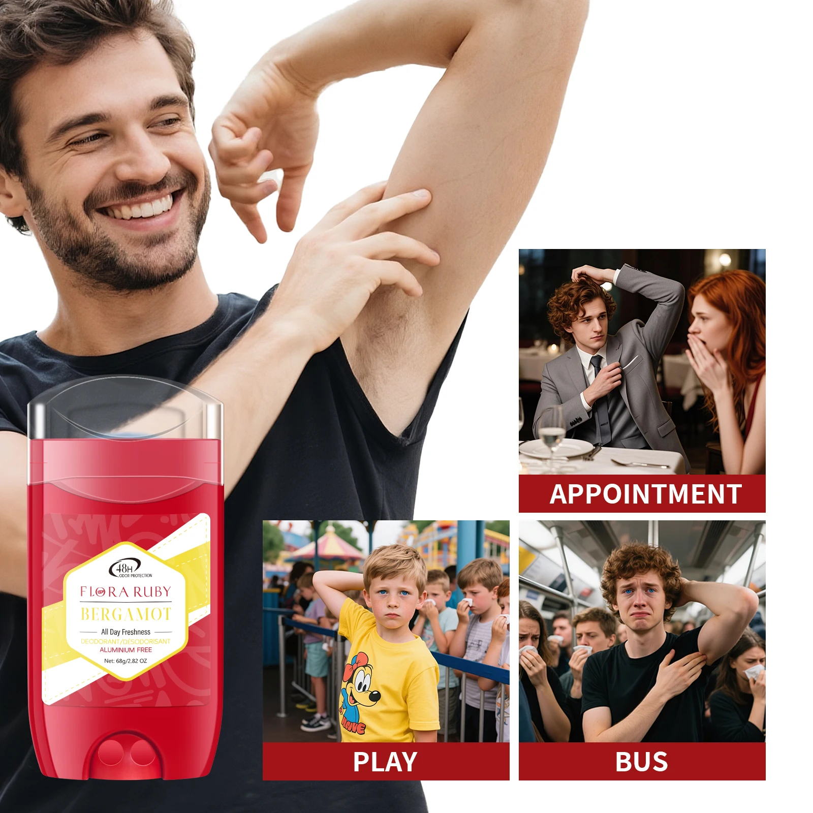 Old Spice Deodorant Stick Pure Sports Aluminum Free 48H Long-Lasting Freshness Scent High Endurance 68g/2.82OZ