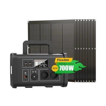Pannello Fotovoltaico Flessibile con Inverter Solare e Regolatore di Carica MPPT, Sistema di Accumulo Energetico Domestico con Batteria al Litio