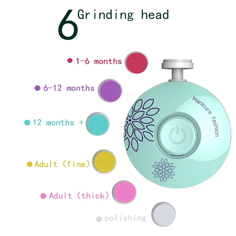 Electric Baby Nail Trimmer Kid Nail Polisher Tool Infant Manicure Scissors Baby Hygiene Kit Baby Nail Clipper Cutter For Newborn 5