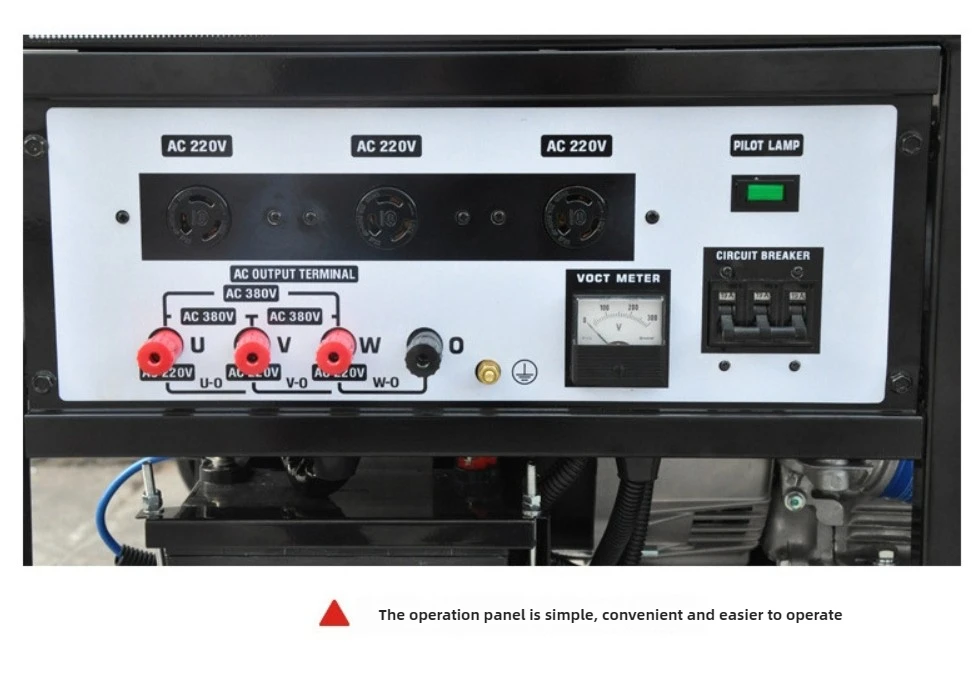 Small Household Gasoline Generator Set, 220V Single-phase 8KW, Electric Start, Customizable Power