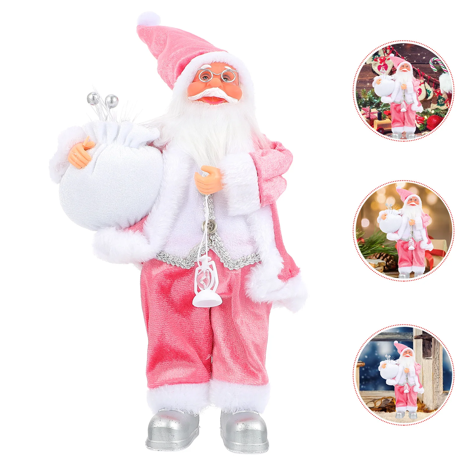 

1Pc Santa Claus Figurine Christmas Desktop Decoration Lovely Party Decoration