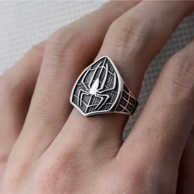 Punk Spider Insect Open Adjustable Ring Men Jewelry