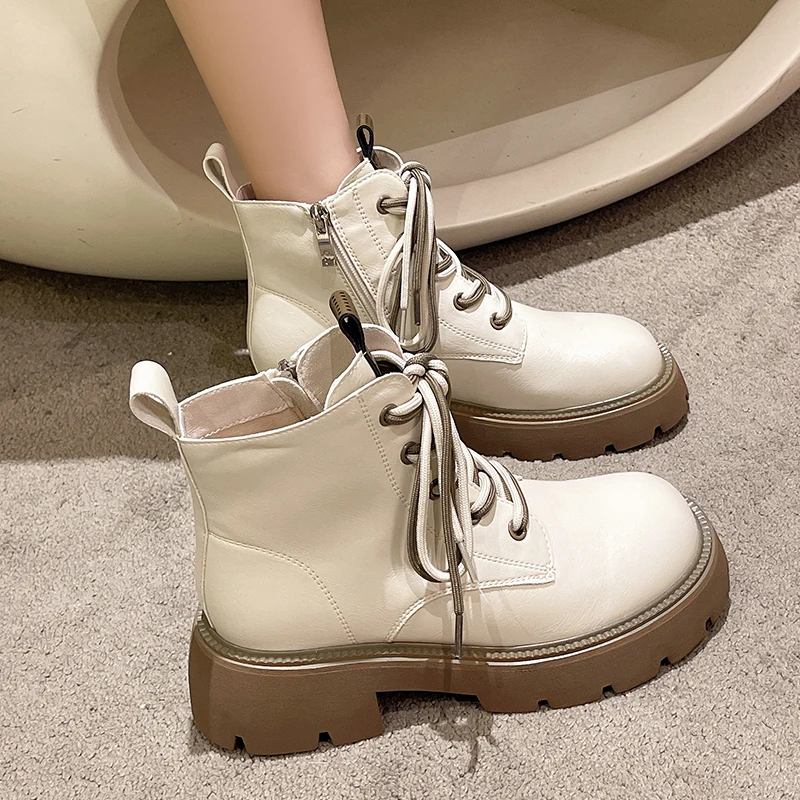 

Женские ботинки на молнии, с круглым носком, на высоком каблуке