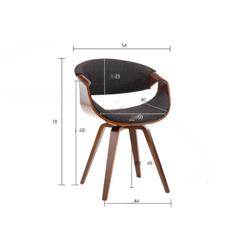 

Nordic Dining Chair Kitchen Furniture Simple Dining Chairs Solid Wood Luxury Chair Leather Balcony Leisure Writing Chair