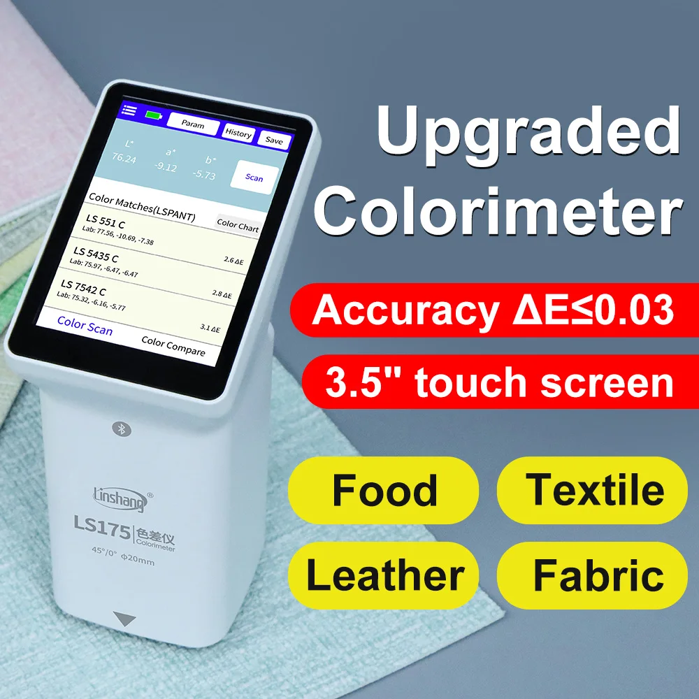 Colorimeter Fabric Color Checker Colorchecker LS175 45°/0° Touch Screen ...