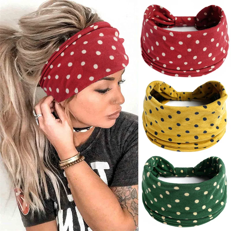 Wide Headwrap Headbands for Women Boho Knoted Elastic Hair Bands Girls Hair Accessories Yoga Running Butterfly Print Turban Band