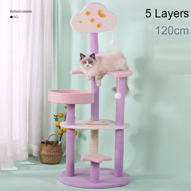 

3-6 Layers Cat Tower Home Furniture Sisal Cat Climbing Frame Large Cheap Scraper Cat Tree Cat Scratching Post Luxury Cat's Nest