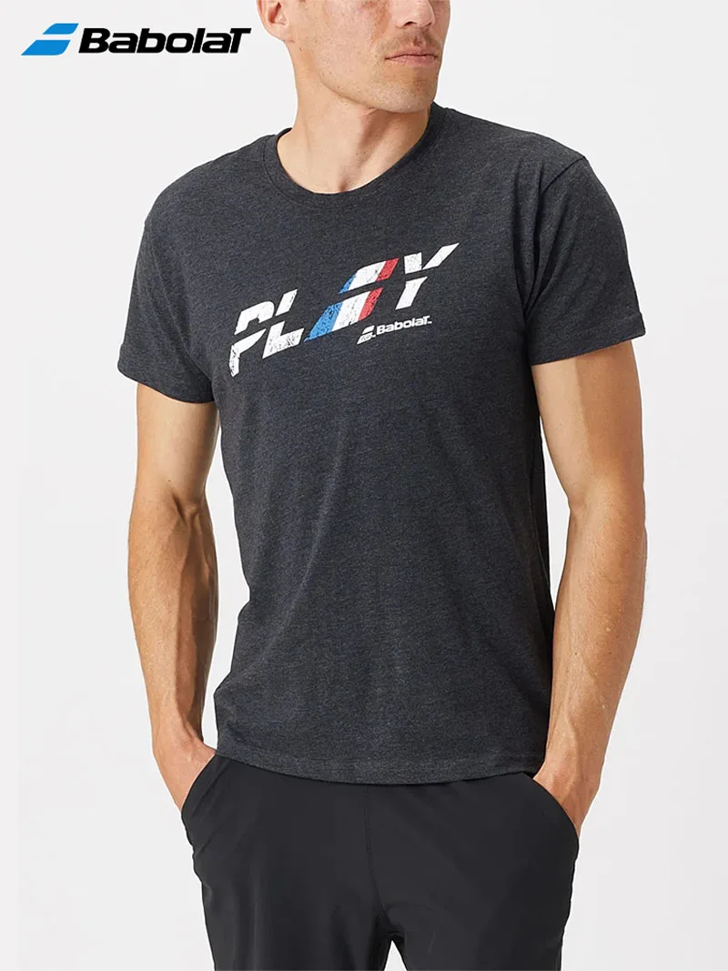 Men Original Babolat Tennis Apparel T-shirt Exercise Country Tee Comfortable Breathable Sweat-absorb Clothes Gym O-Neck T-shirt
